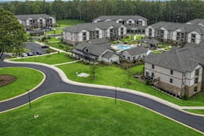 Aerial view at One White Oak Apartments, Cumming, GA, 30041