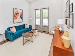 Living Room with Attached Patio at DAWSON PARK APARTMENTS, BATON ROUGE, 70809