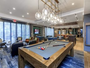 Billiards Table In Clubhouse at Berewick Pointe Apartments, Charlotte, North Carolina
