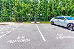 a car parked in a parking lot