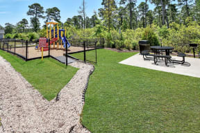 the playground and picnic table