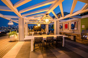 Rooftop Living Spaces at The Summit at Lake Union, Seattle, 98109