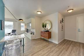 Entryway with Wood Inspired Floors at The Summit at Lake Union, Seattle