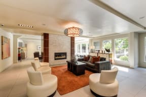 Community Clubhouse Lounge Area at The Retreat at Walnut Creek, Walnut Creek, CA