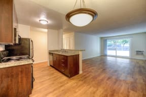 Kitchen Living Room and Private Patio at The Retreat at Walnut Creek, Walnut Creek, 94596