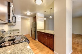Kitchen with Microwave at The Retreat at Walnut Creek, Walnut Creek, CA, 94596