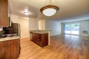 Kitchen with View of Living Room  at The Retreat at Walnut Creek, Walnut Creek, CA