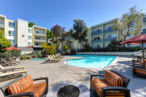 Outdoor Lounge Area at The Retreat at Walnut Creek, Walnut Creek, CA, 94596