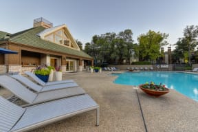 Pool with Lounge Chairs at Folsom Ranch, Folsom, CA