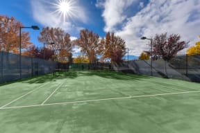 the tennis court at West Oaks Apartments in Lancaster, CA