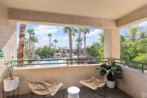Patio View at San Moritz Apartments, Las Vegas, Nevada