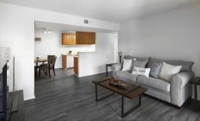 Mountainside model unit living room