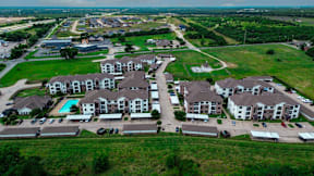 A bird's eye view of Creed Canyon Apartments in Sherman Tx