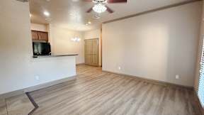 Open-concept apartment living area at Timber Creek Apartments in Sulphur Springs, TX