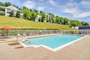 Swimming Pool and Sun Deck with Lounge Chairs