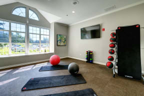 exercise equipment in the Axis at Westmont fitness center