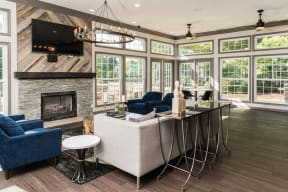 Beautifully Remodeled Clubhouse with Fireplace at Fairlane Woods Apartments, Dearborn, MI