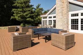 Outdoor resident Gathering Area at Fairlane Woods Apartments, Dearborn, 48126