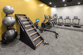 cardio equipment in The Magnolia Apartments fitness center