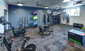 Fitness Center Strength and Conditioning Equipment at Foxboro Apartments, Wheeling, IL, 60090
