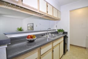 kitchen with ample storage space