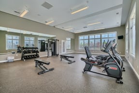 the gym at the preserve apartments ma
