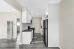 Kitchen at Courtyard La Pat Apartments in Westminster California