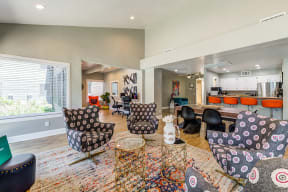 Resident Clubhouse Evria Apartment Homes in Diamond Valley California.
