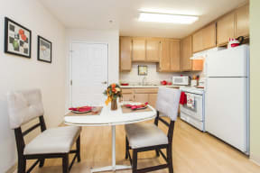 Kitchen at Valley View Senior Villas in Garden Grove, CA.