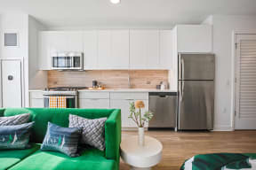 Studio Kitchen at The Apartments at Lincoln Common, Chicago, IL