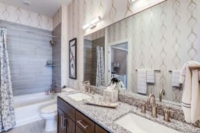 Dual Vanity Bathroom at The Shirley Apartments , Odenton, Maryland,MD