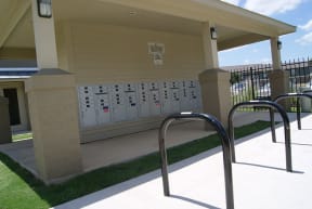 a building with a bunch of lockers in it