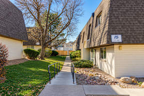 A residential area with a house number 15 t Mountain Terrace Apartments , Westminster, CO, 80031