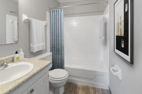 our apartments offer a bathroom with a bathtub