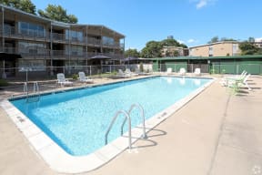 the swimming pool at our apartments