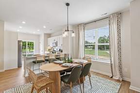 A dining room