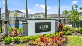 the enclave at green valley apartments welcome sign