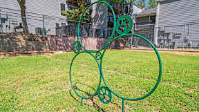 a sculpture in our pet area.