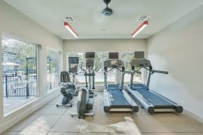 fitness room with treadmill
