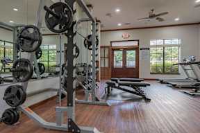 squat machine in fitness room