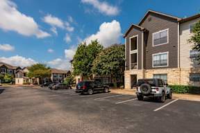 parking lot view of our buildings