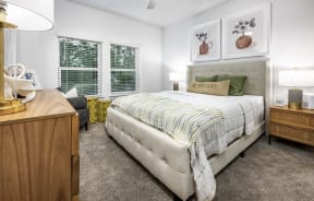 our apartments offer a bedroom with a king sized bed