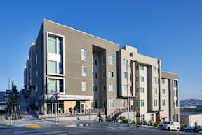 A large building with the word Connecticut on the front.