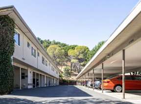 A parking garage at Terra Linda Manor, California