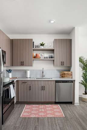 Elegant Kitchen at Gathyr Apartments, Indianapolis, 46202
