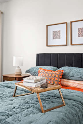 Primary Bedroom at Gathyr Apartments, Indianapolis, IN