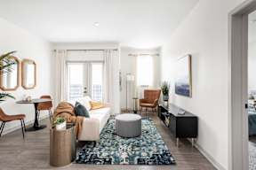 Spacious Living Room at Gathyr Apartments, Indianapolis, IN