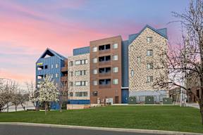 Property Front Exterior at Gathyr Apartments, Indianapolis