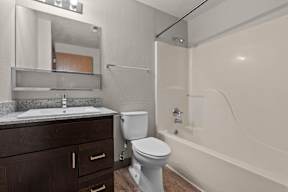 A White Toilet Sits at ALTITUDE BY VINTAGE, Reno, NV, 89523