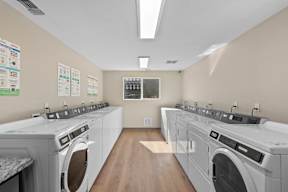 A Laundromat  With Rows of Washers and Dryers at ALTITUDE BY VINTAGE, Reno, Nevada